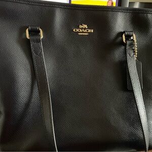 Navy Blue Leather Coach Purse